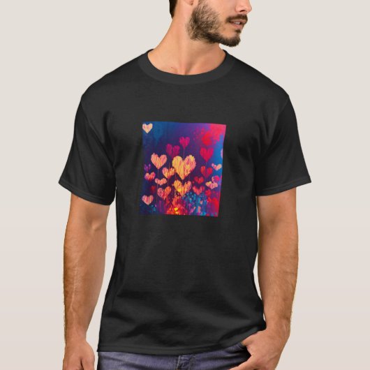 Valentine's Day Love Heart Girlfriend Fiancée Wife Tシャツ (正面)