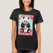 Valentine's Day Love Heart Panda Girlfriend Fiancé Tシャツ (正面)
