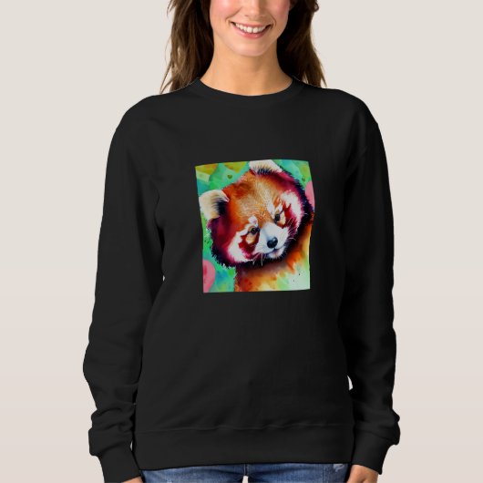 Valentine's Day Love Heart Red Panda Girlfriend Fi スウェットシャツ (正面)