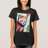 Valentine's Day Love Heart Red Panda Girlfriend Fi Tシャツ (正面)