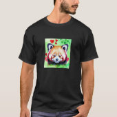 Valentine's Day Love Heart Red Panda Girlfriend Fi Tシャツ (正面)