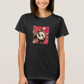 Valentine's Day Love Heart Sloth Girlfriend Fiancé Tシャツ (正面)