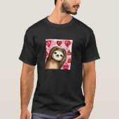 Valentine's Day Love Heart Sloth Girlfriend Fiancé Tシャツ (正面)