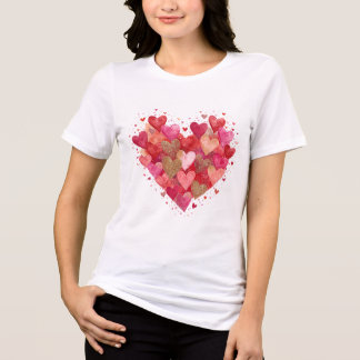 Valentine's Day Love Hearts トライブレンドＴシャツ