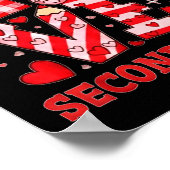 Valentine's Day Love Second Grade Teacher  ポスター (角)