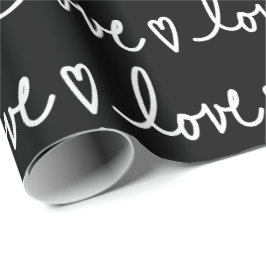 Valentine's Day Love Writting Wrapping Paper ラッピングペーパー