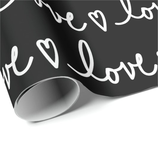 Valentine's Day Love Writting Wrapping Paper ラッピングペーパー (ロールコーナー)
