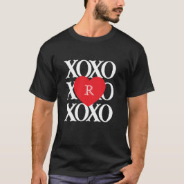Valentine's day love xoxo initial tシャツ