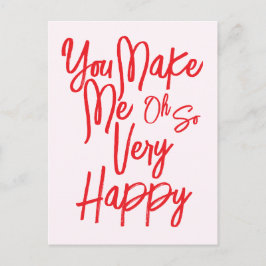 Valentine's Day Love You Make Me Happy Card. ポストカード