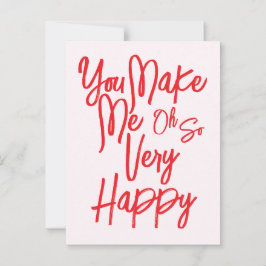 Valentine's Day Love You Make Me Happy Card. ポストカード