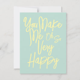 Valentine's Day Love You Make Me Happy Card. ポストカード