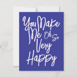 Valentine's Day Love You Make Me Happy Card. ポストカード
