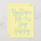 Valentine's Day Love You Make Me Happy Card. ポストカード (正面/裏面)
