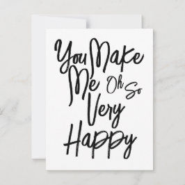Valentine's Day Love You Make Me Happy Card. ポストカード