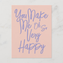 Valentine's Day Love You Make Me Happy Card. ポストカード