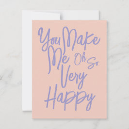 Valentine's Day Love You Make Me Happy Card. ポストカード