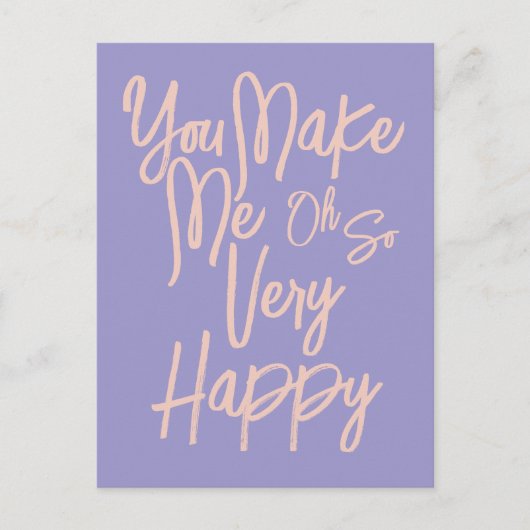 Valentine's Day Love You Make Me Happy Card. ポストカード (正面)
