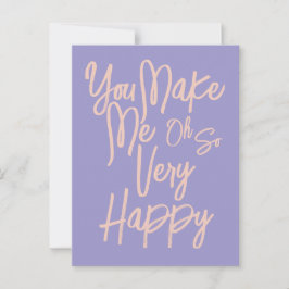 Valentine's Day Love You Make Me Happy Card. ポストカード