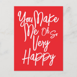 Valentine's Day Love You Make Me Happy Card. ポストカード