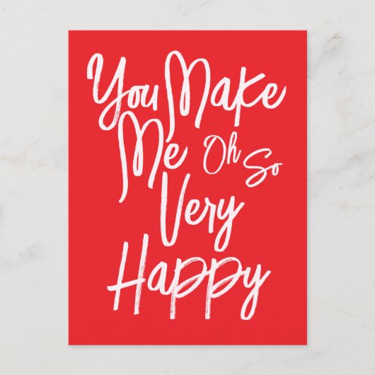 Valentine's Day Love You Make Me Happy Card. ポストカード (正面)