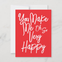 Valentine's Day Love You Make Me Happy Card. ポストカード