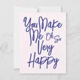 Valentine's Day Love You Make Me Happy Card. ポストカード