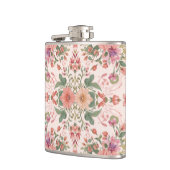 Valentine's Day, Lovely Pink Flowers Pattern  フラスク (左)