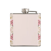 Valentine's Day, Lovely Pink Flowers Pattern  フラスク (裏面)