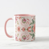 Valentine's Day, Lovely Pink Flowers Pattern マグカップ (左)