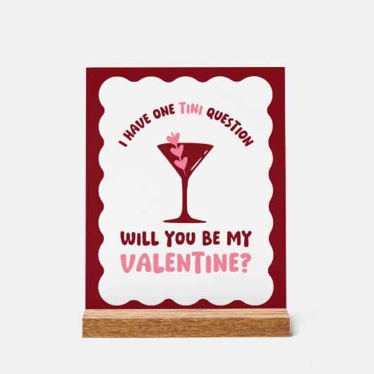 Valentine's Day Martini Station Galentine's Day アクリルサイン (正面)
