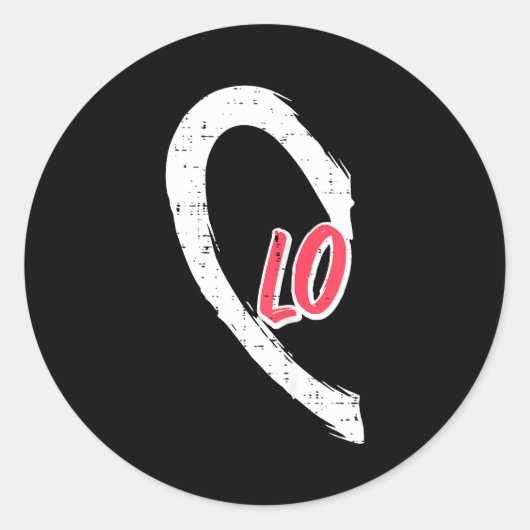 Valentines Day Matching Love Lo Heart Cute Couple  ラウンドシール (正面)