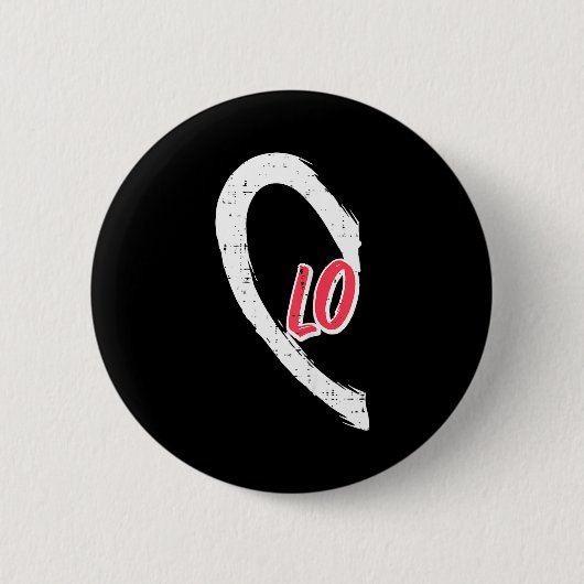 Valentines Day Matching Love Lo Heart Cute Couple  缶バッジ (正面)