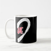 Valentines Day Matching Love Ve Heart Cute Couple  コーヒーマグカップ (左)