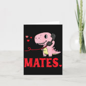 Valentines Day Matching Soulmates Mates Dino Coupl カード (正面)