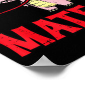 Valentines Day Matching Soulmates Mates Dino Coupl ポスター (角)