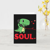 Valentines Day Matching Soulmates Soul Dino Trex C カード (黄色い花)