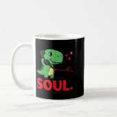 Valentines Day Matching Soulmates Soul Dino Trex C コーヒーマグカップ (左)