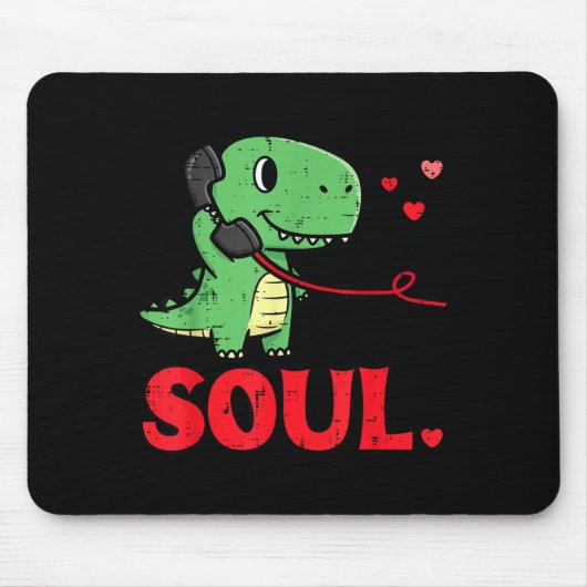 Valentines Day Matching Soulmates Soul Dino Trex C マウスパッド (正面)