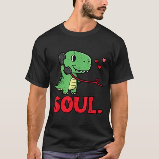 Valentines Day Matching Soulmates Soul Dino Trex C Tシャツ (正面)