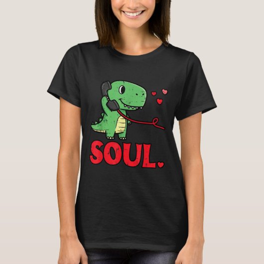 Valentines Day Matching Soulmates Soul Dino Trex C Tシャツ (正面)