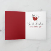 Valentine's Day Melting Ice Heat With Red Roses カード (内部)