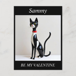 VALENTINE'S DAY Mid Century Cat、編集可能はがき シーズンポストカード