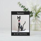 VALENTINE'S DAY Mid Century Cat、編集可能はがき シーズンポストカード (スタンド正面)