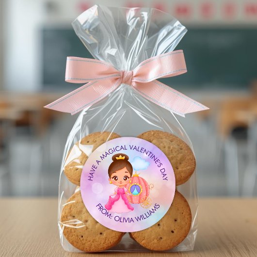 Valentine's Day Modern Gift with Cute Princess ラウンドシール