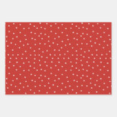 Valentine's Day Modern Red & Pink Hearts Script ラッピングペーパーシート (正面3)