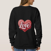 valentines day modern valentines romantic design  スウェットシャツ (裏面)