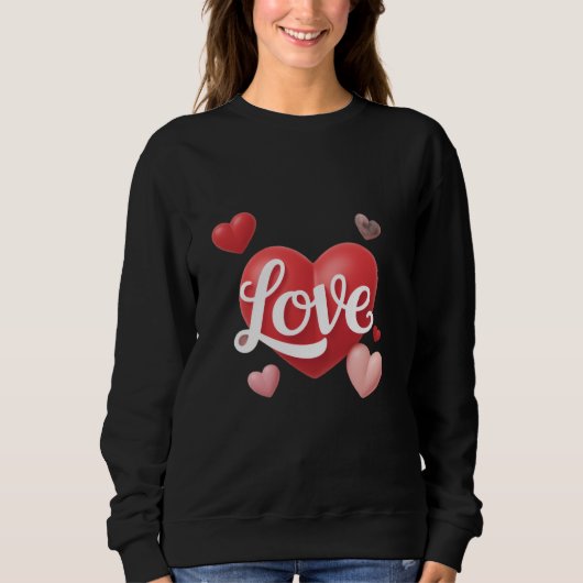 valentines day modern valentines romantic design  スウェットシャツ (正面)