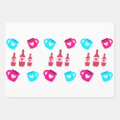 Valentine's Day Mugs and Bottles  ラッピングペーパーシート (正面3)