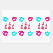 Valentine's Day Mugs and Bottles  ラッピングペーパーシート (正面)