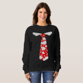 Valentines Day Neck Tie Heart Youth Kids Boys Men  スウェットシャツ (正面フル)